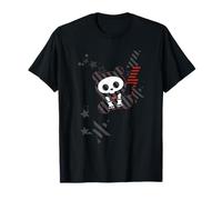Skelanimals Panda Retro Rocker Stripe Pop Art Icons Camiseta
