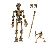 Skeleton Action Figure - Movable Figures with Joints Full Body Assembly Model for Desk | Flexible Poseable Toy Halloween Decor Crafts, Collectible Display for Bookshelf and Creative Projects