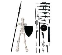 Skeleton Action Figure - Movable Human Bone Model | Display and Collecting Realistic Halloween Ornament | Decorative Skull Figure Home Table Workplace Classroom Indoor Outdoor Holiday Gathering