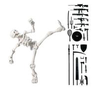 Skeleton Action Toy, Movable Joint Figure, Small Decoration Model, Realistic Poseable Design, Accessory Set Included, for Party Game, Desk Display, Christmas Shelf, Role-Playing Collection Fun