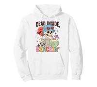 Skeleton Beach Goth Dead Inside Beachin Summer Humor Sudadera con Capucha