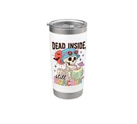 Skeleton Beach Goth Dead Inside Beachin Summer Humor Vaso térmico de acero inoxidable de doble pared