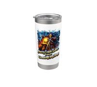 Skeleton Biker arrancando mi h0g Motociclista Grim Reaper Vaso térmico de acero inoxidable de doble pared