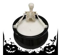 Skeleton Candle Decor, Halloween Bath Decoration, 3.94x3.94in Spooky Wax Figure, Melting Design, Eye Catching Gothic Style for Adults Men Women, Birthday, Holiday Indoor, Table