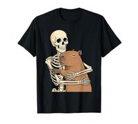 Skeleton Capybara Halloween Kawaii Spooky Aesthetic Camiseta