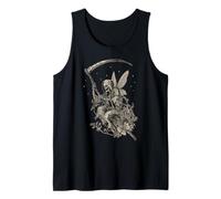 Skeleton Cute Fairy Goth Grunge Fairycore Vintage Graphic Camiseta sin Mangas