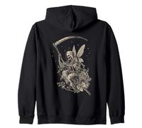 Skeleton Cute Fairy Goth Grunge Fairycore Vintage Graphic Sudadera con Capucha