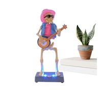 Skeleton Dancing Toy - Illuminated Dancing Figurine, Electric Light Up Figure | Animated Display Model, Moving Decorative Character Ornament For Kids Teens Adults Collectors Home Office Bedroom