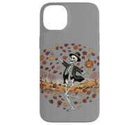 Skeleton Dancing with Pumpkin Autumn Leaves Halloween Fall Carcasa para iPhone 14 Plus