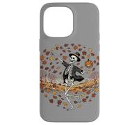Skeleton Dancing with Pumpkin Autumn Leaves Halloween Fall Carcasa para iPhone 14 Pro MAX