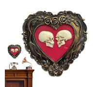 Skeleton Decor, Gothic Skull Figurine, Hand Painted Resin, Romantic Love Skeleton, Spooky Wall Art, Home Decor Ornament, Halloween Skull Decor, Gothic Love Figurine