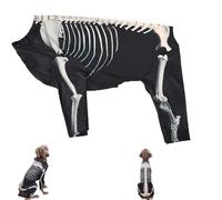 Skeleton Dog Costume for Large Dogs, Halloween Skeleton Dog Costume, Funny Dress Up Apparel, for Small Large Dogs Halloween Pet Clothing (Black,XL)