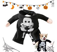 Skeleton Dog Costume, Halloween Costume Dog Skull Clothes, Halloween Puppy Disfraz, Dog Skeleton Outfit, Pet Clothes Novelty Halloween Pet Costumes for Puppy Dog Cat Halloween