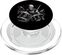 Skeleton Drummer Guy Rock and Roll Band Rock On Drum Kit PopSockets PopGrip para MagSafe