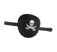 Skeleton Eye Patch - Dark Shield, Elástica Envoltura | Máscara De Vestuario Ligero, Protector Ocular Ajustable Para El Juego De Roles, Look De Carnaval, Disfraz De Niños, Ropa De Fiesta De Halloween,