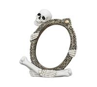 Skeleton Figurines | Halloween Mirror Frame Sculpture | Decorative Resin Decorative AccessoriesSkeleton Photo Frame Figura para Halloween Window Sill Nightstand Display Cabinet Bookshelf Coffee Table