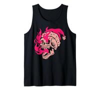 Skeleton Fire Skull Christmas Badass Camiseta sin Mangas