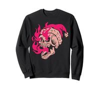 Skeleton Fire Skull Christmas Badass Sudadera