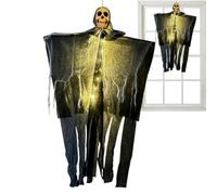 Skeleton Flying Ghost - Lighted Floating Prop, Spooky Wall Ornaments