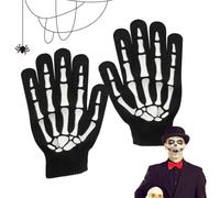 Skeleton Gloves Glów Iñ Thê Dàrk - Halloween Costume Mittens | Knit Warm
