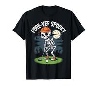 Skeleton Golfer Halloween Spooky Golf Player Art Camiseta