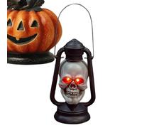 Skeleton Halloween Lantern, Handheld Vintage Light, Spooky Decorative Accent, Flickering LED Glow Effect, Black Unit Size, Excellent for Yard Garden Porch Haunted House Display