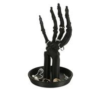 Skeleton Hand Jewelry Holder - Decorative Trinket Display Stand for Rings Accessories | 3D Printed Construction with Sculpted Design, Organizer Accent for Bedroom Bathroom Nightstand Vanity, 10.7x18cm