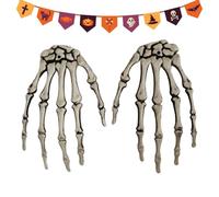 Skeleton Hands - 1 par modelo realista de apoyo cortado, réplica falsa de hueso humano | Accesorio de exhibición de Halloween de miedo, herramienta de decoración del terror, broma de broma de casa emb