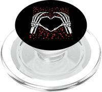 Skeleton Hands Forming Heart Surrounded By Hearts PopSockets PopGrip para MagSafe