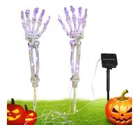 Skeleton Hands Halloween Decor - Solar Lighted Skeleton Arms