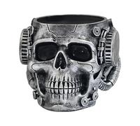Skeleton Head Plant Pots Gothic Planter | Skull Planter Pot,Gothic Display Table Centerpieces For Indoor Outdoor Home Living Room Kitchen Farmhouse Haunted House Garden Yard Holiday Party