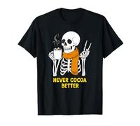 Skeleton Hot Chocolate Halloween Cozy Cocoa Vibes Camiseta