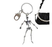 Skeleton Key Chain - Gothic Zinc Alloy Pendant, Vintage Keychain Charm