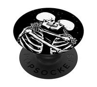 Skeleton Kissing Skull Couple Graphic Art Cool Goth-ic Gifts PopSockets Agarre y Soporte para Teléfonos y Tabletas
