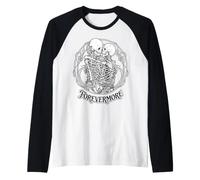 Skeleton Lovers Forevermore - Gráfico gótico romántico Camiseta Manga Raglan