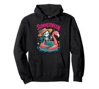 Skeleton Mermaid Floatie Happy Summerween Halloween Spooky Sudadera con Capucha