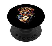 Skeleton Mexican Skull Fiesta Sombreros Mariachi Guitar PopSockets PopGrip Adhesivo