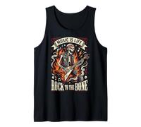 Skeleton Music Is Life Skull Rock Band Musician Skeletons Camiseta sin Mangas