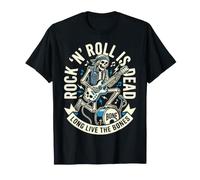 Skeleton Music Skull Rock Band Musician Skeletons Camiseta