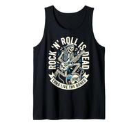 Skeleton Music Skull Rock Band Musician Skeletons Camiseta sin Mangas