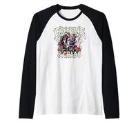 Skeleton Nurse Caffeine & Chaos Night Shift Camiseta Manga Raglan