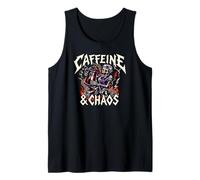 Skeleton Nurse Caffeine & Chaos Night Shift Camiseta sin Mangas