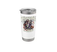 Skeleton Nurse Caffeine & Chaos Night Shift Vaso térmico de acero inoxidable de doble pared
