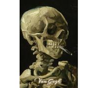 Skeleton of a Skull with a Cigarette Van Gogh Note Book: Hardcover Journal Notebook Diary with Dot Grid, Lined, Blank Vintage Paper for Writing Drawing Journaling
