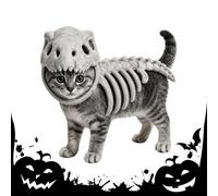 Skeleton Pet Apparel Luminous Canine Hoodie Fancy Dress Feline Party Use | 80cm Glow Skeleton Pet Costume Features Plush Hooded Design For Halloween Parties Family Photos Trick Or Treat And Cosplay