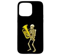 Skeleton Playing Euphonium - Orquesta de Banda de Marcha Carcasa para iPhone 15 Pro MAX