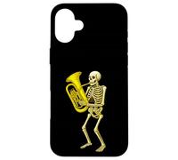 Skeleton Playing Euphonium - Orquesta de Banda de Marcha Carcasa para iPhone 16 Plus