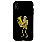 Skeleton Playing Euphonium - Orquesta de Banda de Marcha Carcasa para iPhone XS MAX