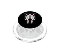 Skeleton Pregnancy anuncia Twins X-Ray Embarazada Halloween PopSockets PopGrip para MagSafe