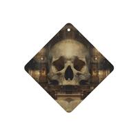 Skeleton Temple - 4 tarjetas de ambientador para coche, desechables, para colgar, para vehículos, aroma a lavanda